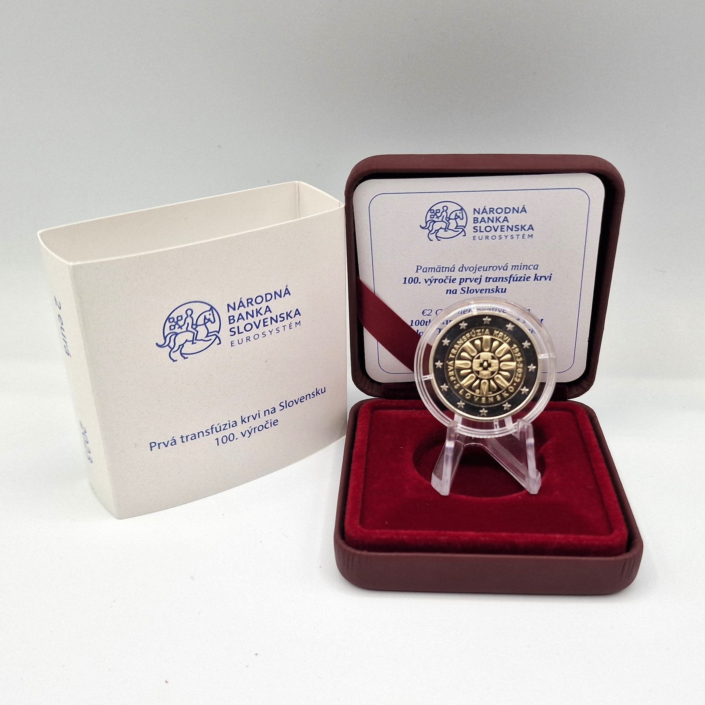 2023 1st Blood Transfusion - 2€ Slovakia Proof